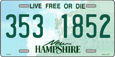 NH license plate 3531852