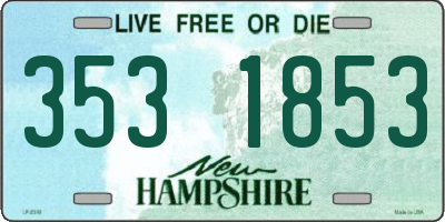 NH license plate 3531853