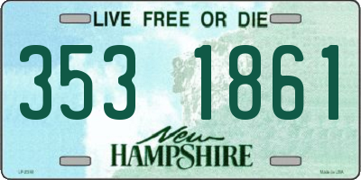 NH license plate 3531861