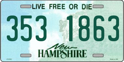 NH license plate 3531863
