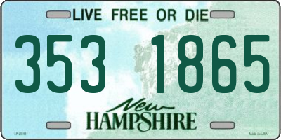NH license plate 3531865