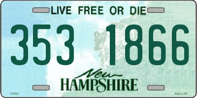 NH license plate 3531866