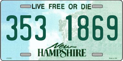 NH license plate 3531869
