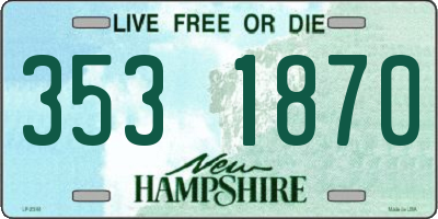 NH license plate 3531870
