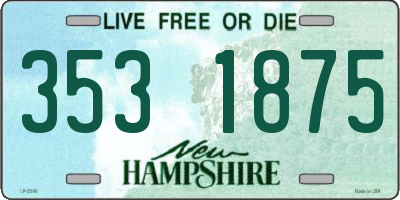 NH license plate 3531875