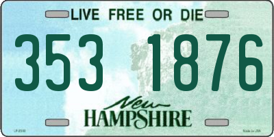 NH license plate 3531876