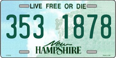 NH license plate 3531878