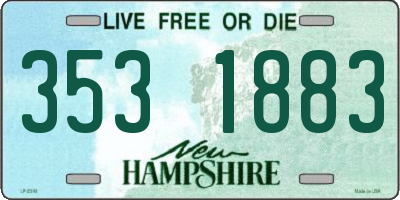 NH license plate 3531883