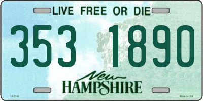NH license plate 3531890
