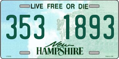 NH license plate 3531893