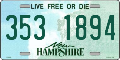 NH license plate 3531894