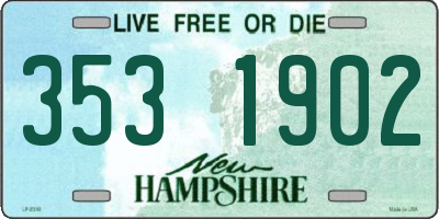 NH license plate 3531902