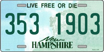 NH license plate 3531903