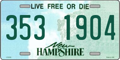 NH license plate 3531904