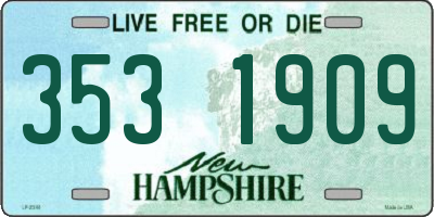 NH license plate 3531909