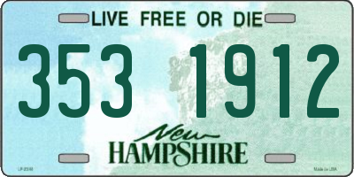 NH license plate 3531912