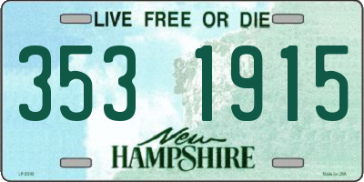 NH license plate 3531915