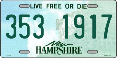 NH license plate 3531917