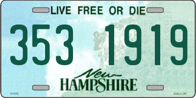 NH license plate 3531919