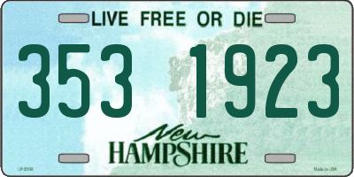 NH license plate 3531923