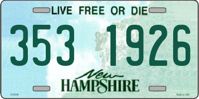 NH license plate 3531926