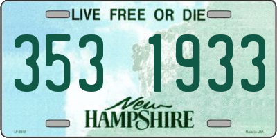 NH license plate 3531933