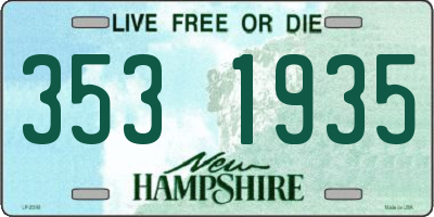 NH license plate 3531935