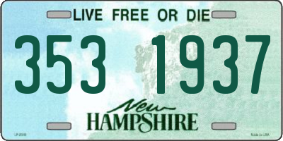 NH license plate 3531937