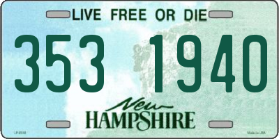 NH license plate 3531940