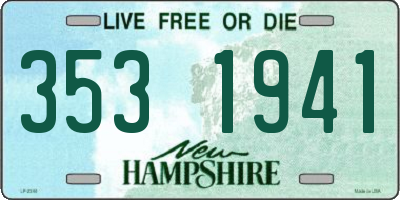 NH license plate 3531941
