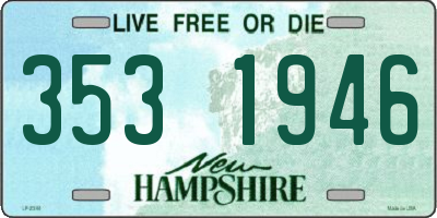 NH license plate 3531946