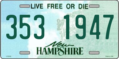 NH license plate 3531947