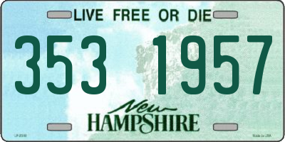 NH license plate 3531957