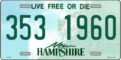 NH license plate 3531960