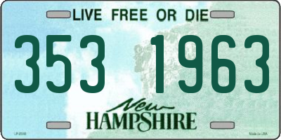 NH license plate 3531963