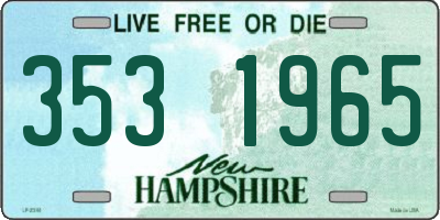 NH license plate 3531965