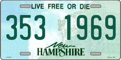 NH license plate 3531969