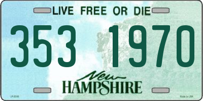 NH license plate 3531970