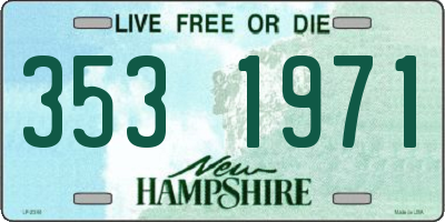NH license plate 3531971
