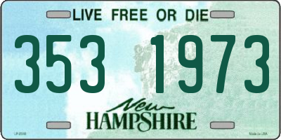NH license plate 3531973