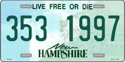 NH license plate 3531997
