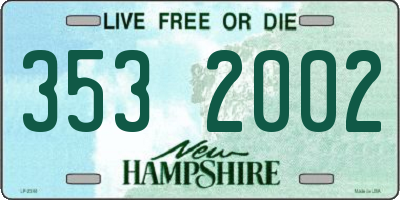 NH license plate 3532002