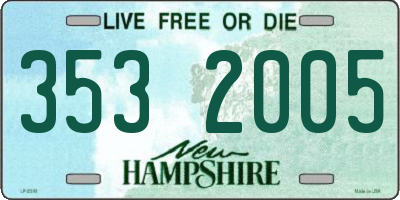 NH license plate 3532005