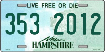 NH license plate 3532012