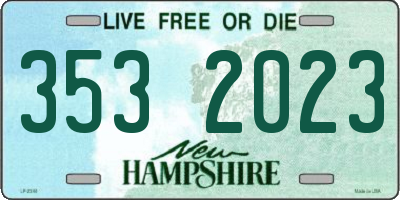 NH license plate 3532023