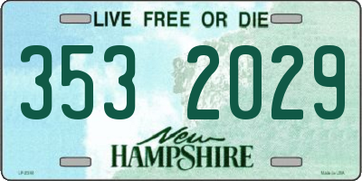 NH license plate 3532029