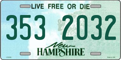 NH license plate 3532032
