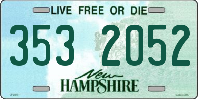 NH license plate 3532052