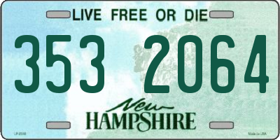 NH license plate 3532064