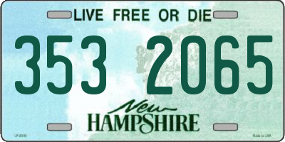 NH license plate 3532065